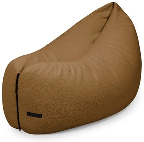 Fotoliu puf pentru copii maro cu tapițerie din țesătură bouclé Clip Clap 115 – SLOWDOWN