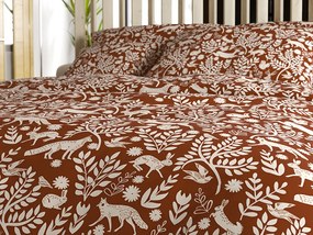 Lenjerie de pat din microfibra FOREST ANIMALS maro Dimensiune lenjerie de pat: 70 x 90 cm | 140 x 220 cm