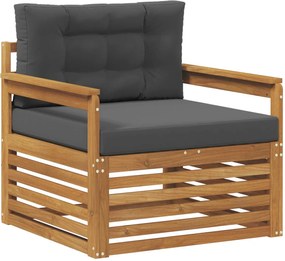 vidaXL Set de canapele de exterior Lemn de acacia solid și poliester