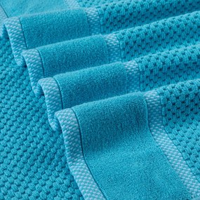 Set de 2 prosoape de baie din frotir MODENA turcoaz 70 x 140 cm