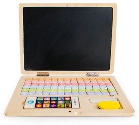 Laptop din lemn tablă magnetică educațională