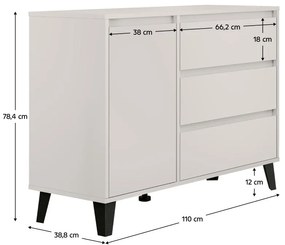 Comodă Brisas 1 (cashmir + negru) . 1116263