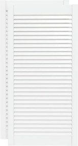 vidaXL Uși dulap design lambriu 2 buc. alb 99,3x49,4 cm lemn masiv pin