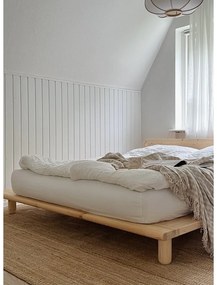 Pat matrimonial din lemn masiv de pin cu somieră 160x200 cm Peek – Karup Design