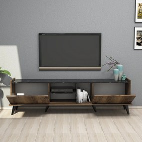 Masă TV Elegante Walnut Negru