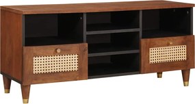 vidaXL Cabinet TV cu raft Maro 100 x 33,5 x 46 cm Lemn de mango solid