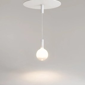 Lustra/Pendul LED design decorativ Nebula 25cm alb