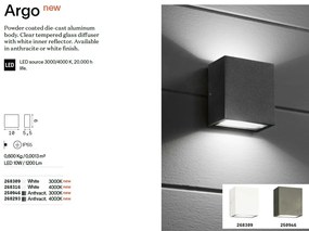 Aplica LED de exterior iluminat ambiental Argo 3000K antracit
