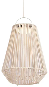 Lampă de masă boemă bej, cu LED, cu 3 trepte de intensitate, IP54, reîncărcabilă solar - Duca