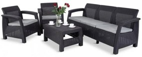 Set de mobilier de grădină Corfu Love duo în culoarea grafit