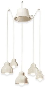 Lustra cu 5 pendule design italian realizat manual din ceramica BERIMBAU