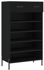 829621 vidaXL Pantofar, negru, 60x35x105 cm, lemn compozit