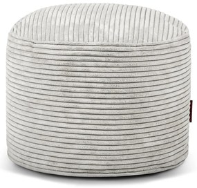 Fotoliu bean bag crem cu tapițerie din catifea reiată Mini – SLOWDOWN