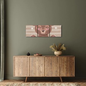 Tablou - Ursulețul iubitor (cu ceas) (90x30 cm)