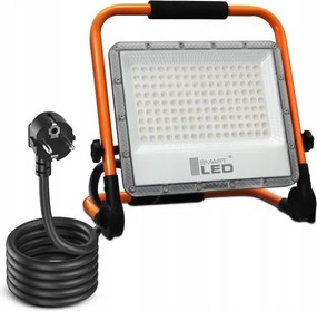 Proiector LED cu stativ, 100W, 230V, 4500K, IP65, portocaliu