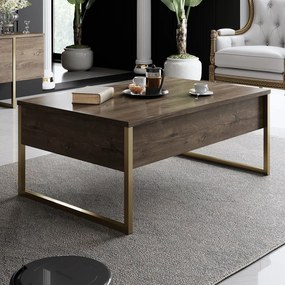 Măsuță de cafea Luna 1 (nuc + auriu). 1073441