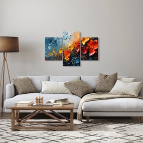 Tablou - Pictură abstractă de flori III. (90x60 cm)