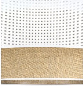 Lustră aplicată BORHO 1xE27/60W/230V albă/jută