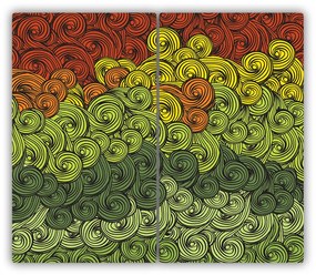 Tocator din sticla valuri colorate