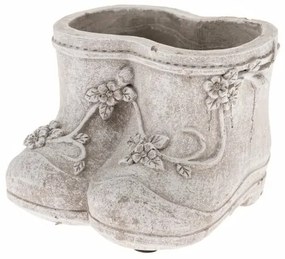 Ghiveci din beton Pantofi, 15,5 x 10,5 x 12,5 cm