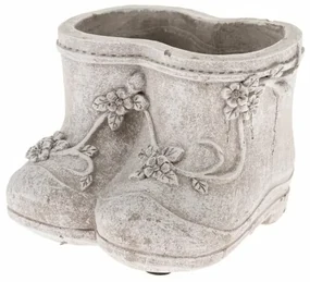 Ghiveci din beton Pantofi, 15,5 x 10,5 x 12,5 cm