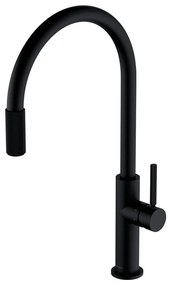 Baterie bucatarie cu sistem filtrare D1 negru mat Omnires Switch cu 3 cai, pentru apa filtrata