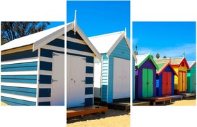 Tablou - Plaja Brighton, Melbourne, Australia (90x60 cm)