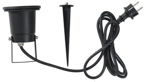 Spot cu țăruș negru incl. LED reglabil IP65 cu cablu și ștecher - Basic