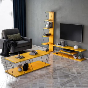 Mobilier living Eleanore (Galben + Negru). 1073116