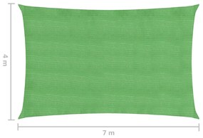 Panza parasolar, verde deschis, 4x7 m, HDPE, 160 g m   Lysegronn, 4 x 7 m