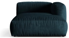 Modul pentru canapea modulară albastru închis cu tapițerie din catifea (cu colț pe partea dreaptă) Martina – Micadoni