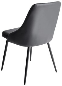 Set 2 buc. scaune pentru sufragerie Valero (negru). 1009943