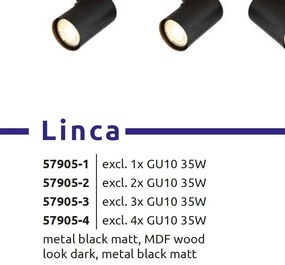 Aplica cu Spot directionabil LINCA natur/negru