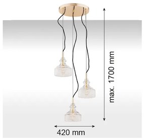 Argon 1462 - Lustră pe cablu CRUZ 3xE14/7W/230V