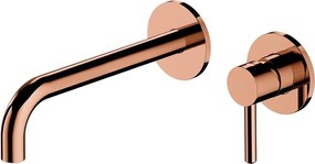 Baterie lavoar incastrata Omnires Y monocomanda finisaj cupru lucios cu corp ingropat