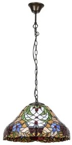 Lustră cu abajur din sticlă vitrată Tiffany MARVEL 2xE27/60W/230V Rabalux 8086