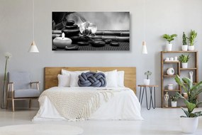Tablou natura moartă Feng Shui în design alb-negru