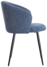 Set de scaune de sufragerie albastru 2 buc. din metal Radaja – Light &amp; Living