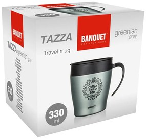 Banquet Cană termică de călătorie TAZZA 330 ml,verde-gri