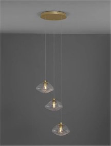 Lustra moderna cu 3 Pendule design decorativ KING aurie