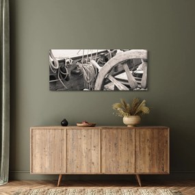 Tablou - Cârma de barcă cu vele (120x50 cm)