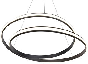 Lampă modernă suspendată neagră 74 cm inclusiv LED - Rowan