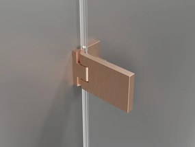 Mexen Lunar-F Duo cabină de duș pliabilă 100 x 80 cm, transparentă, cupru periat - 836-100L-080P-65-00