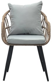 Autronic Scaun de gradina, metal, polyrattan, natural , AZ-F1406 NAT