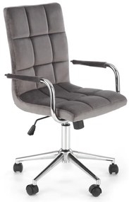 Scaun de birou Gonzo 4 Velvet Gri – H105 cm