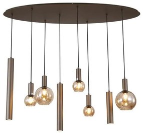 Lustra cu 8 pendule mixte Lyon