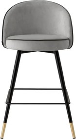 Set de 2 scaune de bar pivotante, design LUX, Counter Stool Cooper gri deschis