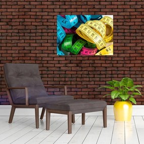 Tablou pe sticlă cu metri colorați (70x50 cm)