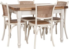 Scaun Thonet din lemn masiv si sezut din ratan