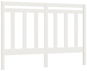 817796 vidaXL Tăblie de pat, alb, 156x4x100 cm, lemn masiv de pin